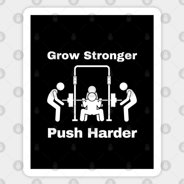 Grow stronger puch harder Magnet by Patterns-Hub